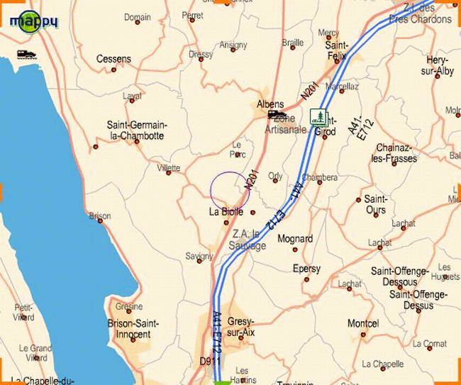 plan d'accès ville pour se rendre à sharpei savoie
